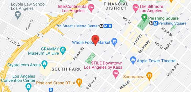 map of 645 9th Street Los Angeles, CA 90015